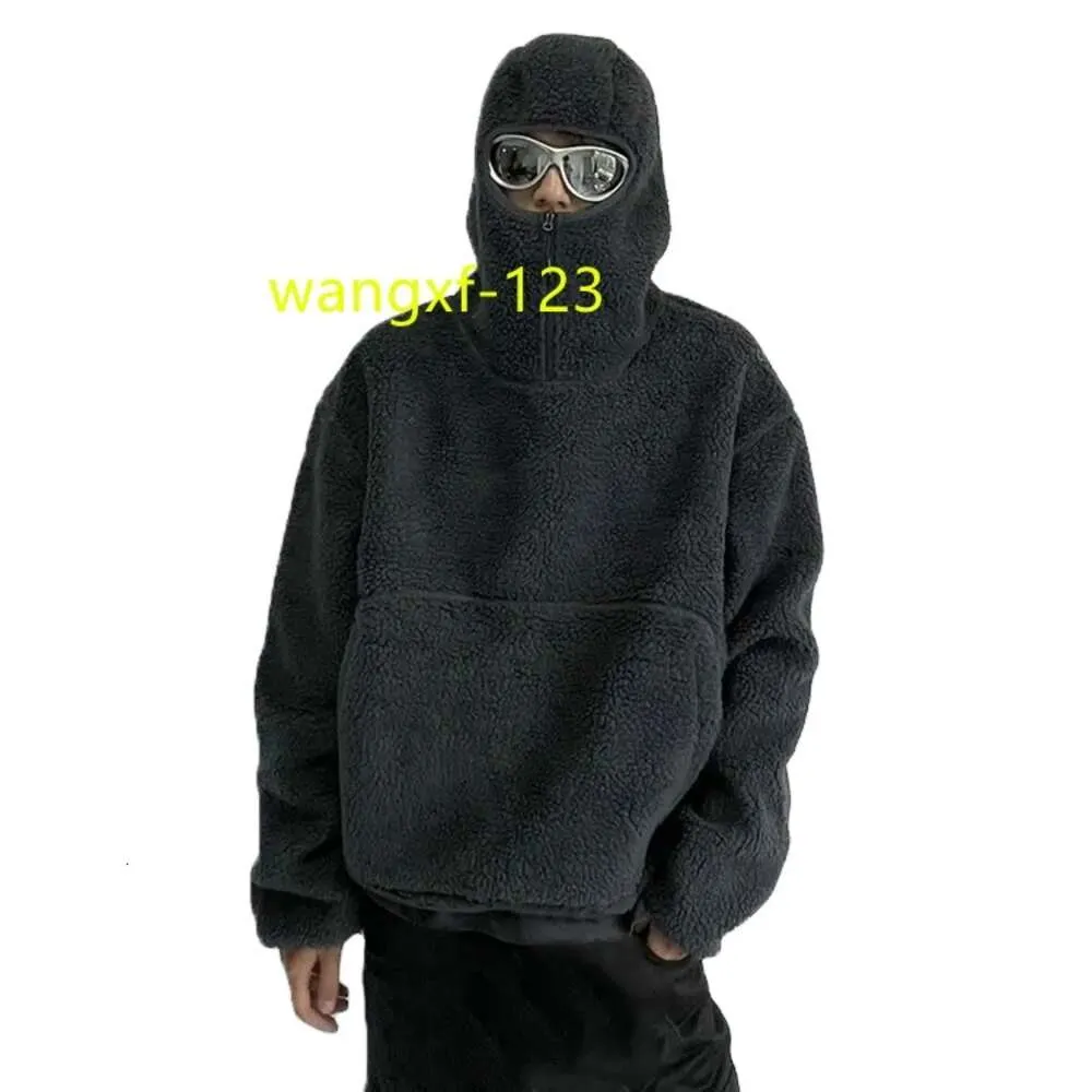 Designer novo estilo de moda personalizado ninja moletom com capuz ultra macio inverno quente sherpa moletom com capuz de lã de algodão masculino