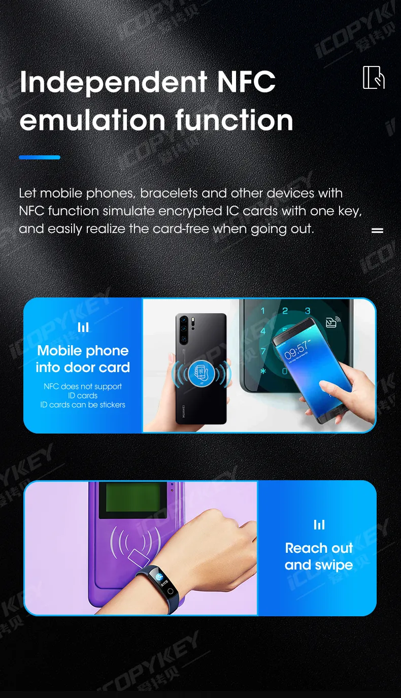 Access Control Card Reader Icopy RFID Copier with Full Decode Function ...