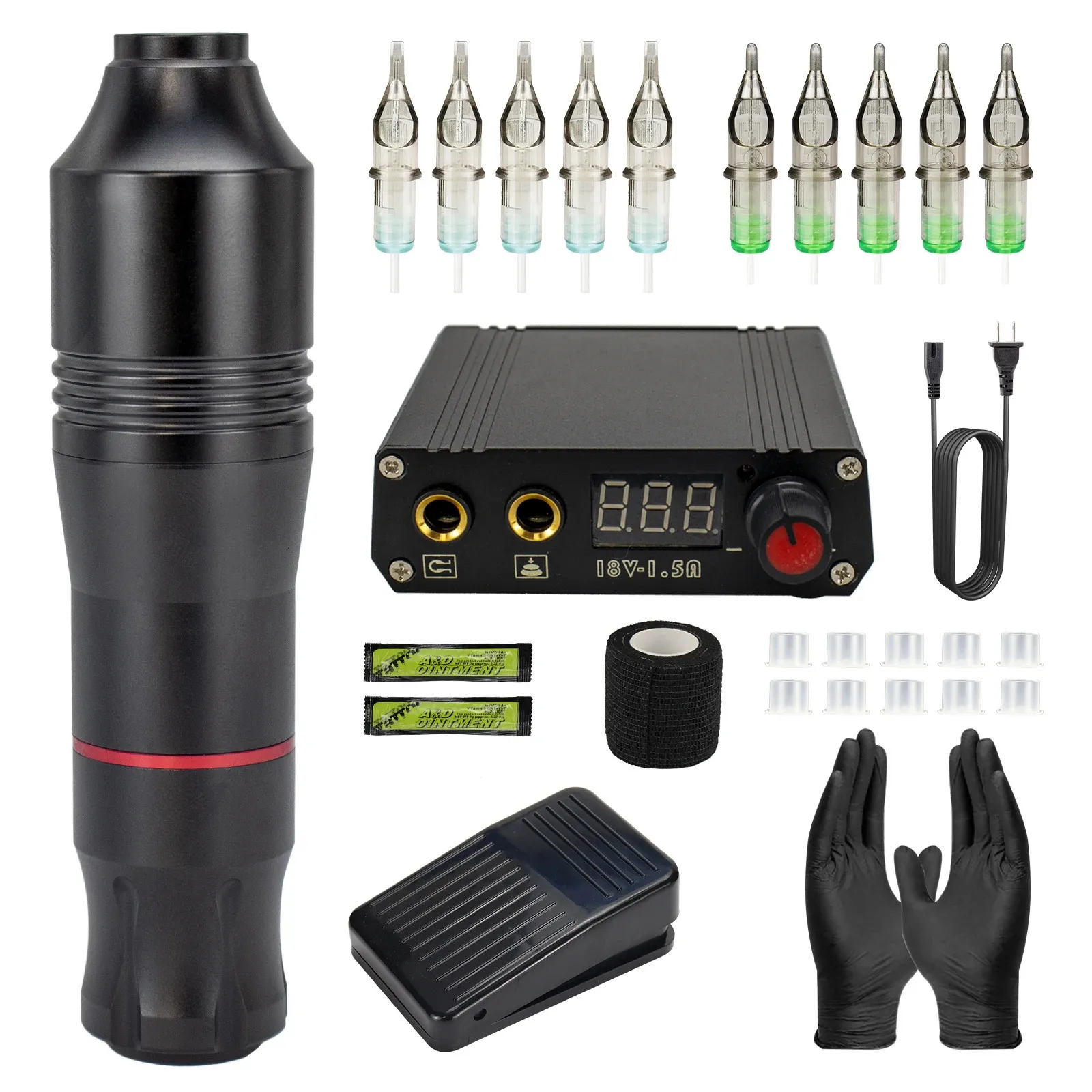 Kit de stylo professionnel pour Machine à tatouer, alimentation électrique, pistolet rotatif, ensemble de maquillage Permanent pour l'art corporel, 231113