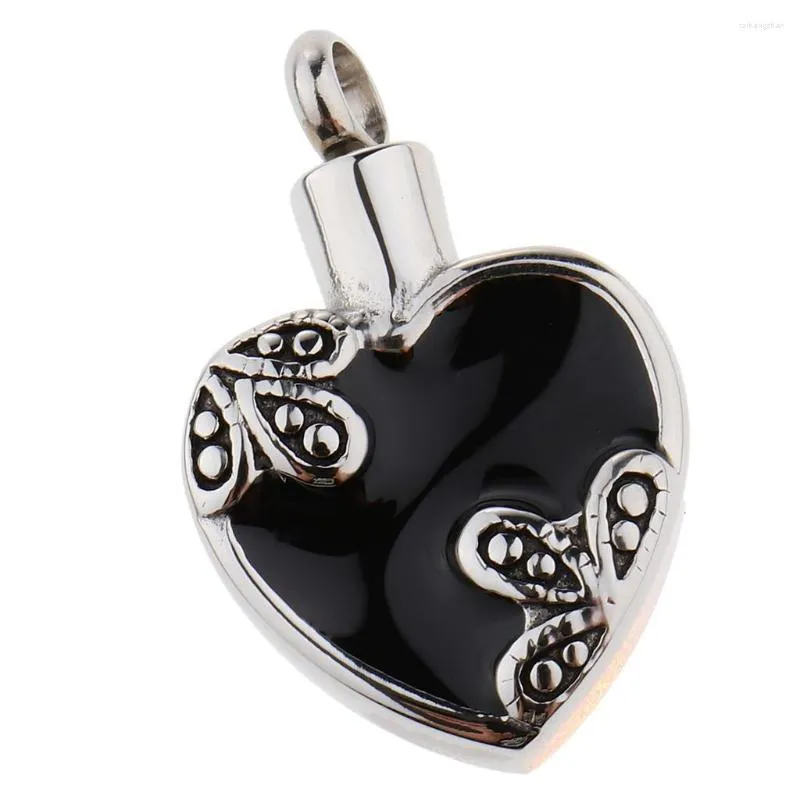 Pendant Necklaces Stainless Steel Ashes Keepsake Urn Heart Shaped Memorial Pet Jewelry