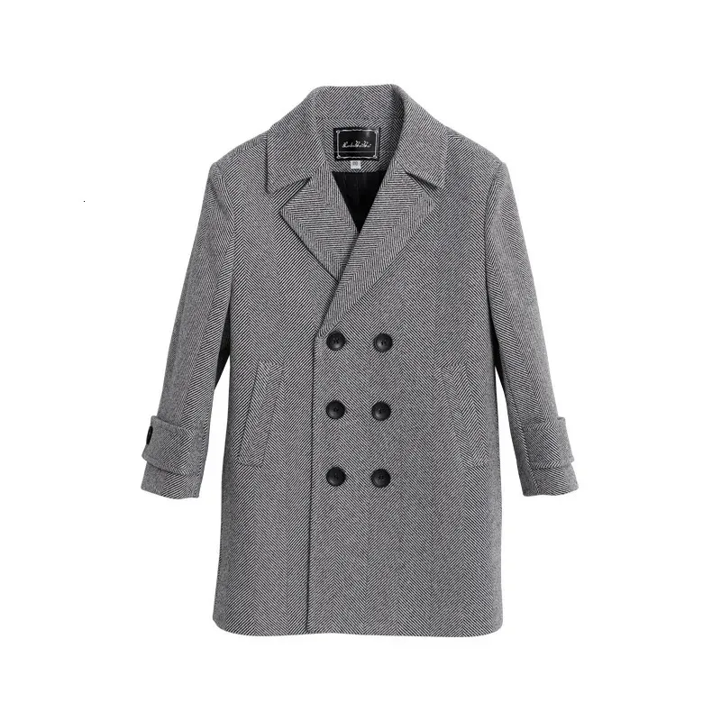 Manteau Garçons Filles Hiver Épais Laine Chaude Enfants Coupe-Vent En Plein Air Longue Veste Enfants Fromal Fête D'anniversaire Pographie Laine y231113