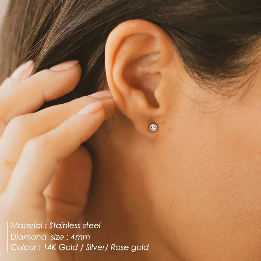 Birthstone ear piercing online studs