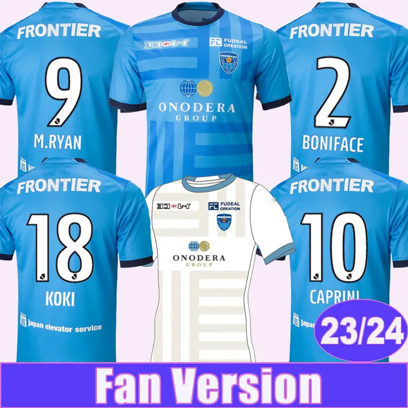 23 24 Yokohama FC HASEGAWA Mens Soccer Jerseys CAPRINI M.RYAN KOKI RYOYA TOMOKI TAKUMI Home Away Football Shirt Short Sleeve Aldult Uniforms