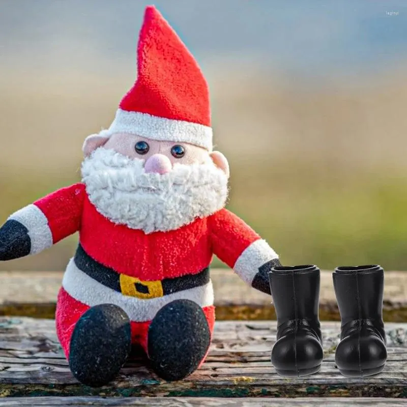 Décorations de jardin 10 paires de chaussures de Noël de Noël Statues Modèles Jouet Mini Jouets Miniature Santa Claus Bottes Enfant