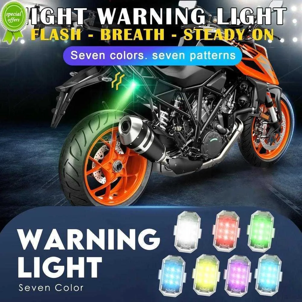 New Rechargeable Flashing Lights Motorcycle Bikes USB Rechargeable