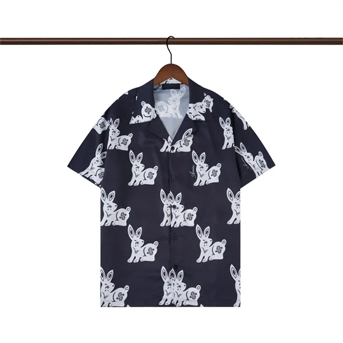 Męskie koszule designerskie Summer Shoort Sleeve Casualne koszule moda luźna polo w stylu plażowym oddychające tshirts tee odzież Q136