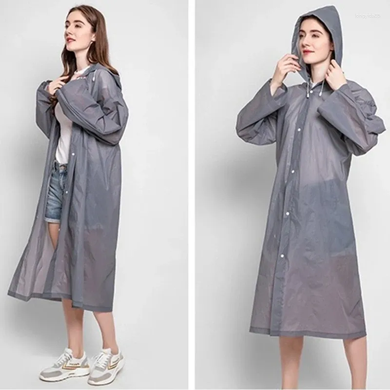 Płaszcz przeciwdeszczowy wodoodporne deszcz Poncho Płaszcz moda Peva Kobiet Man Man Raincoat Dorosły przezroczysty przezroczysty kemping z kapturem z kapturem deszczowy garnitur deszczowy