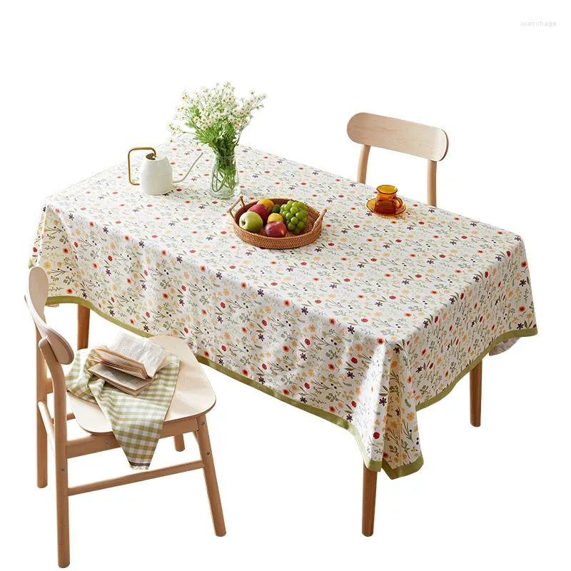 Tanta de mesa Coreana pastoral toalheira floral algodão pequeno retangular moderno simples toaila de mesa sala de decoração estética