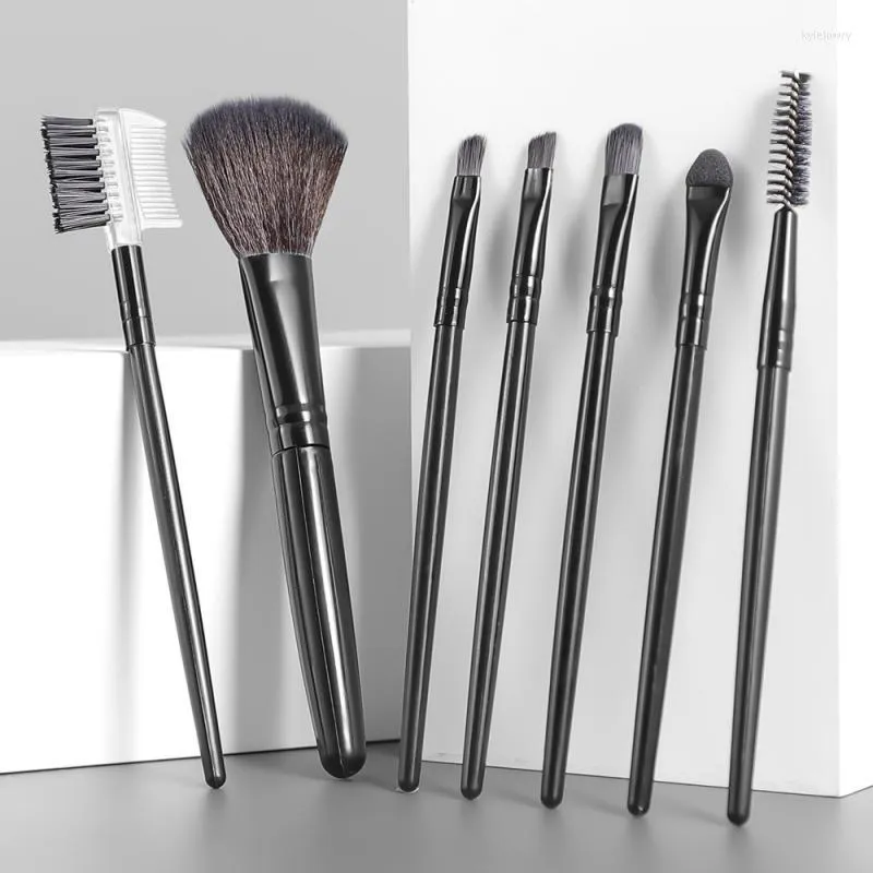 Makeup Brushes 7st Set Powder Blush Brush Soft Tools Eyeshadow Brow Lash