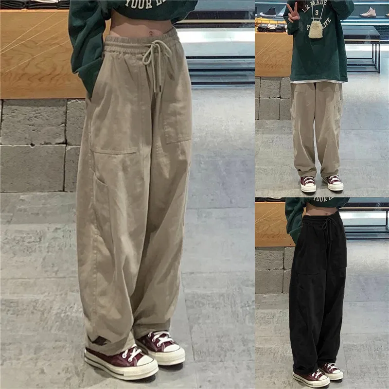 Damesbroek capris vrouwen casual wide been lading broek hoge taille hippie baggy broek broek zweetbroek streetwear vintage joggers tech pant 230413