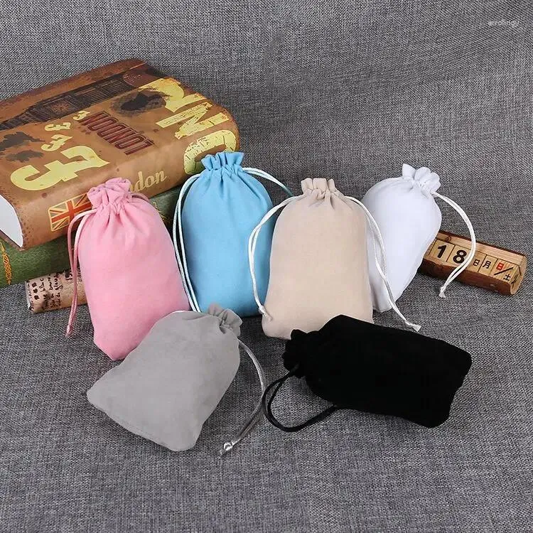 Jewelry Pouches 100pcs/lot HIgh Quality Velvet Bag/pouch For Toiletry/crystal Size Can Be Customized Various Colors Wholesale