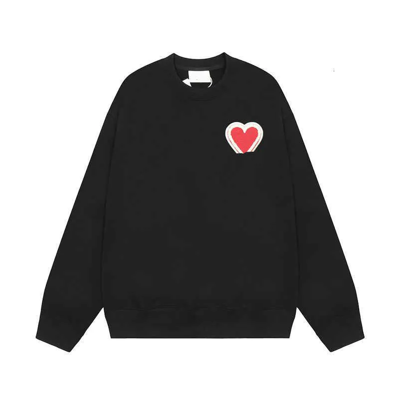 AMIS Unisex Designer  Sweater Fashion  Hoodie Jumper Casual A-line Small Heart Love Coeur Sweat Winter High Street Hoody Round Neck