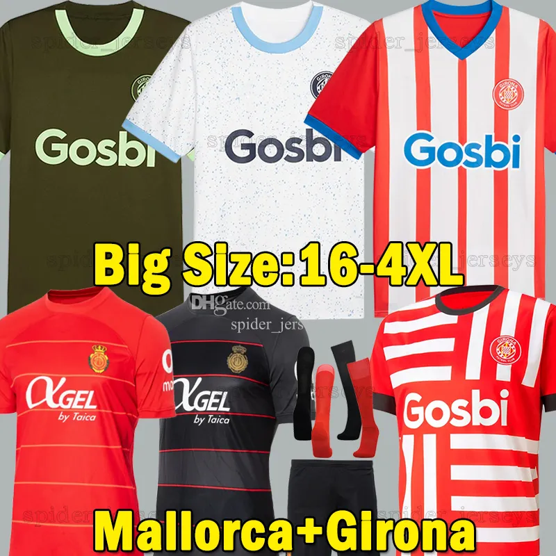 XXXL 4XL 2023 2024 GIRONA FC MALLORCAサッカージャージ22 23 23 24 ALES B. DARIO SAMU SAIZ ALEIX BORJA GARCIA N.BUTSTOS SANCHEZ HOPPE ABDON FOOLBLOAR SHIRTS MEN KIDS KITS