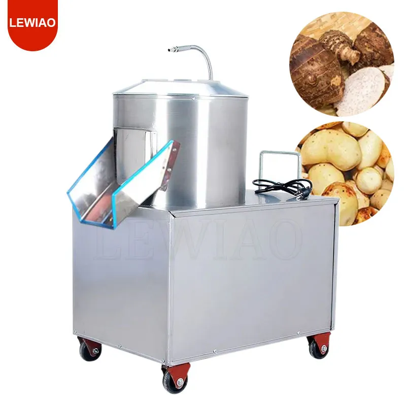 Descascador elétrico de batata doce, máquina comercial de limpeza de batata doce, aço inoxidável, totalmente automático, lavador de batata