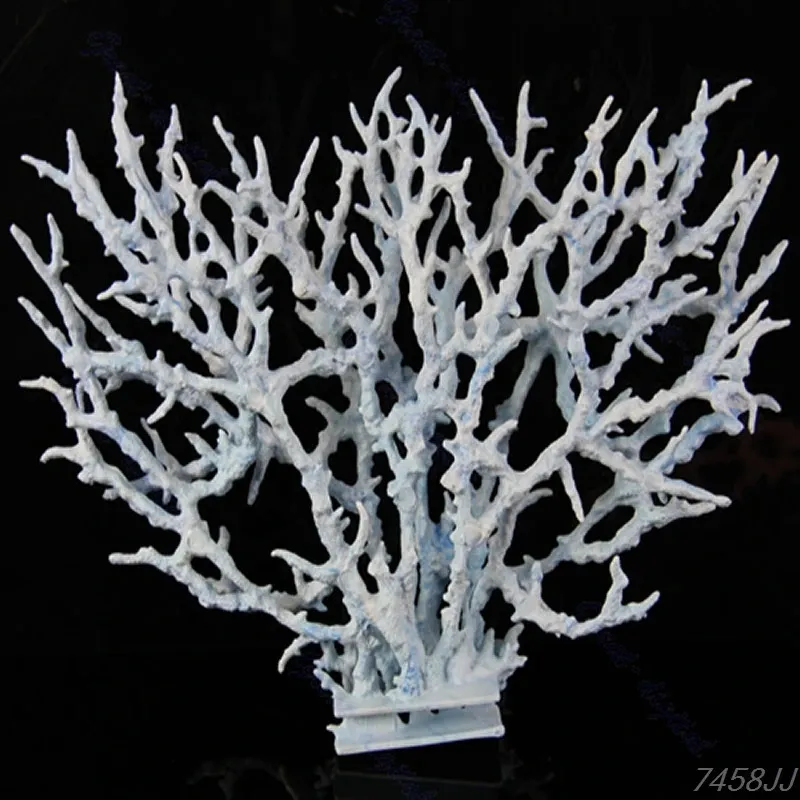 Decorations 2 Pcs 2 Colors Aquarium Fish Tank Faux Artificial Reef Coral Tree Plants Decoration Underwater Ornaments Landscape Decorations 231113