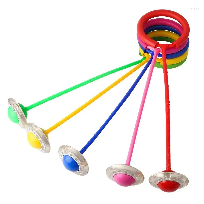 Accessoires Gloeiende Stuiterende Ballen Eén Voet Knipperende Skip Ball Springtouwen Sport Schommel Kinderen Fitness Spelen Leuk Entertainment Speelgoed