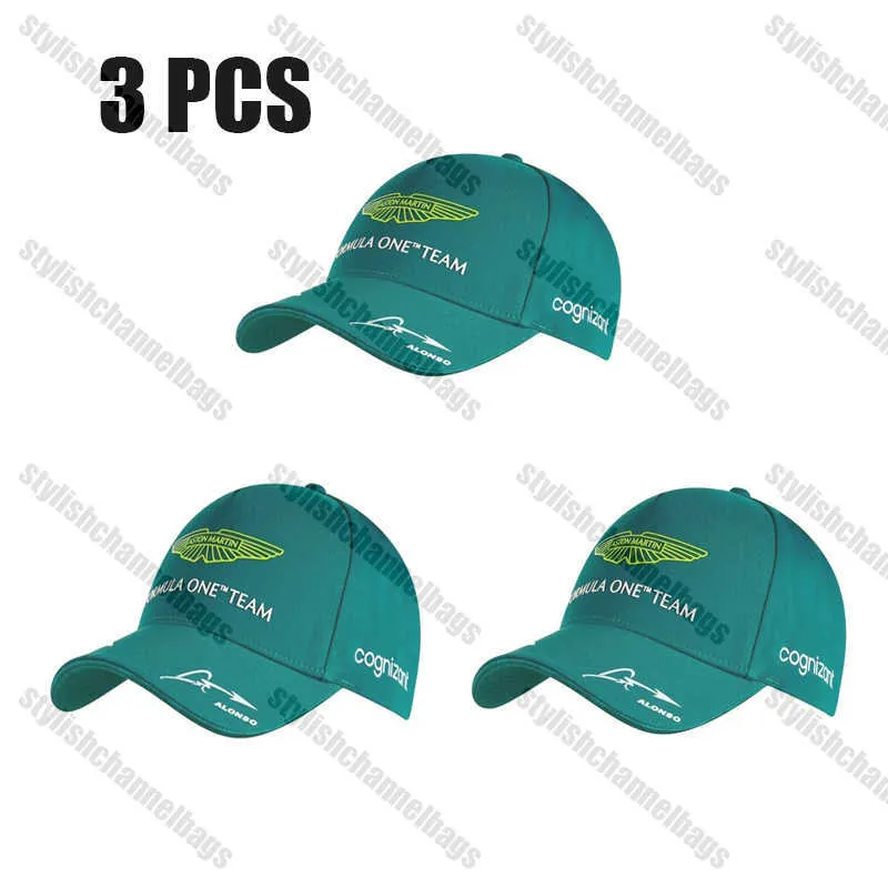 Ball Caps 1/3 PCS Damen Herren Baseballmütze für 2023 Aston Martin F1 Race Team Alonso Baseballmütze für 2023 Aston Martin F1 Race Team 413-3