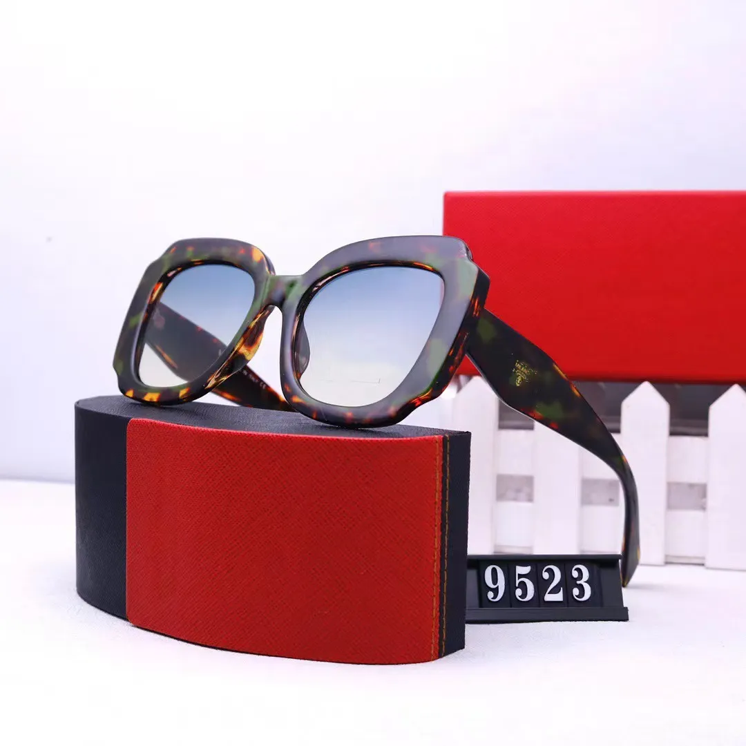 Designer för män mode kvinnor 6 färg pc ram adumbral klassisk prydnads anti UV utomhus med Box Beach Cat Eye Solglasögon