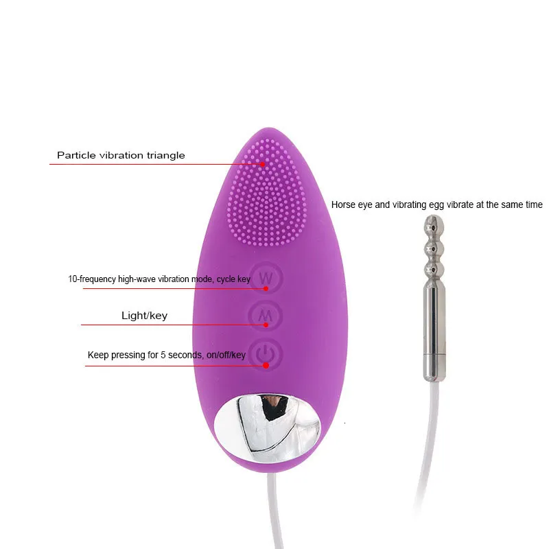 Vibrateur Urétral En Acier Inoxydable Avec 10 Modes De Vibration_voghion.com