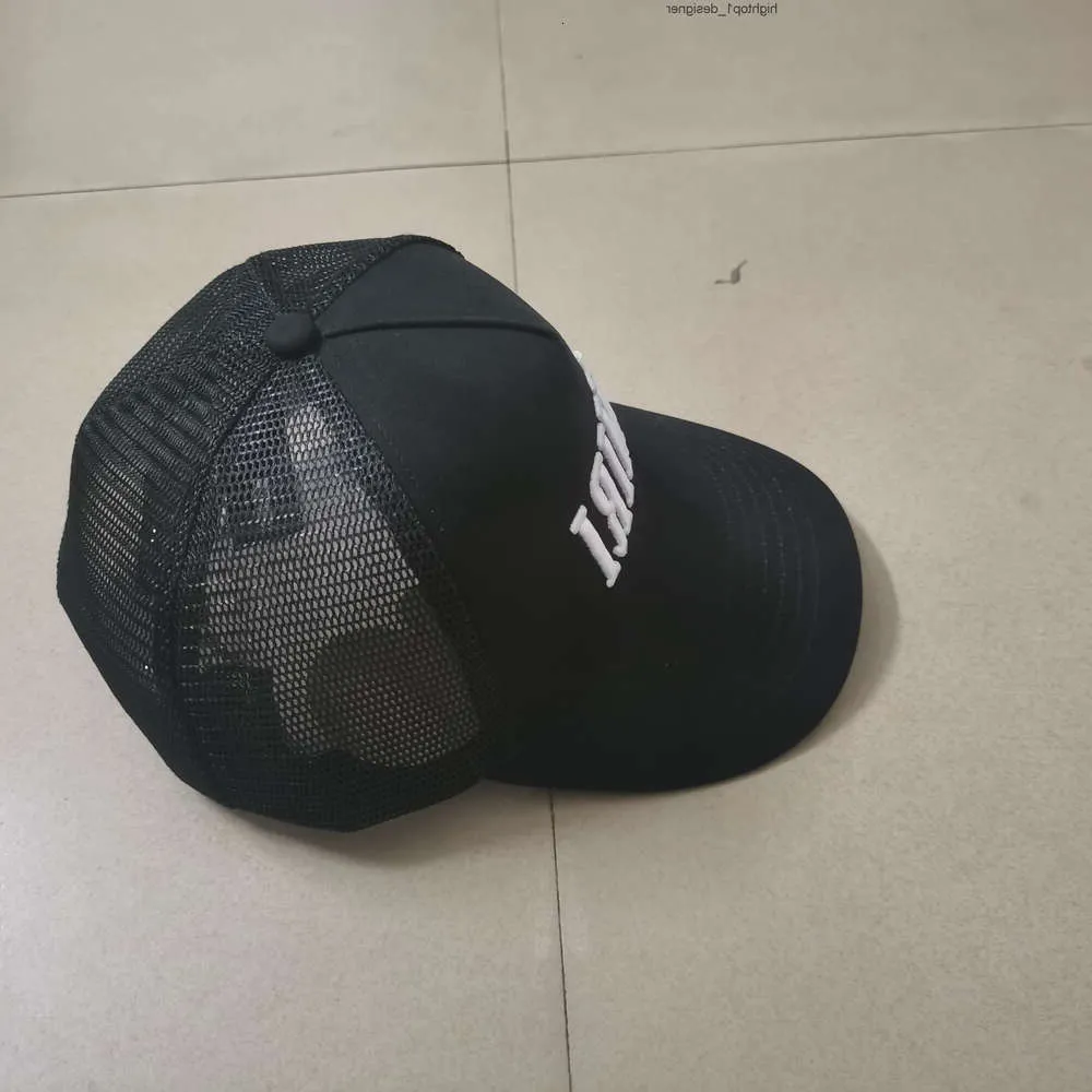 AM 2023 Designer LEXURIE LETTRE BRODERIE Bend Wave Caps Mâle Hip Hop Visière Mesh Mâle Femelle Cross Punk Baseball HATS amirlies amiiri imiri ami K965