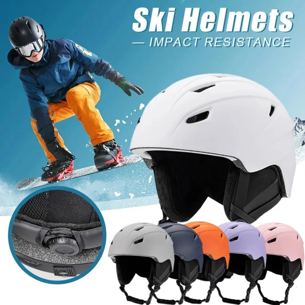 Ski Helmets Integrally Molded Snow Helmets 14 Vents Ski Helmet Skateboard Helmet Removable Liner Ear Pads Goggles Compatible for Men Women 231114