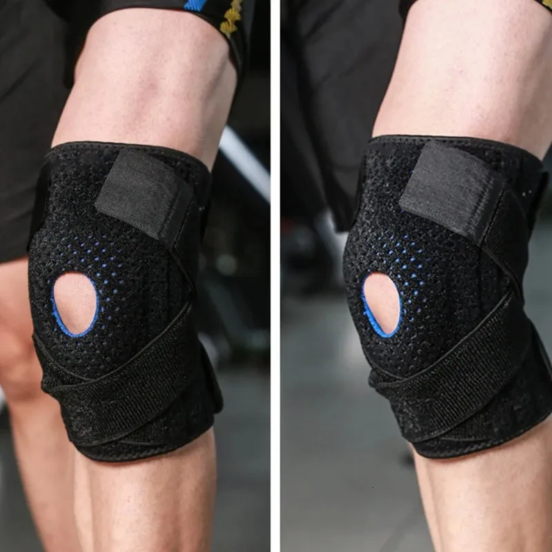 Skidåkning vadderade shorts 1pc elastisk terapi knäskålpatella skyddande täcke unisex sport knäskydd utomhus springa knä 231114