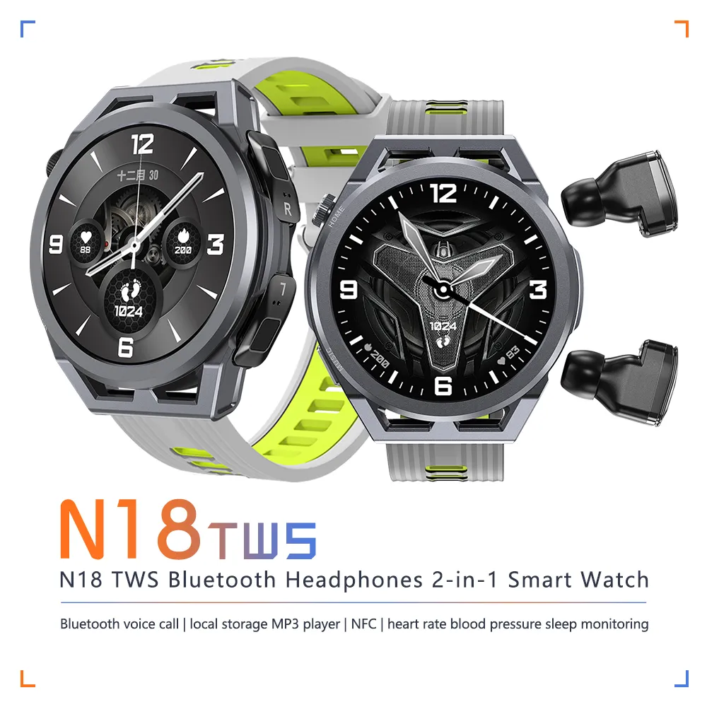 X7 dames pols slimme horloges TWS Bluetooth Oortelefoon 2in1 Hartslag Bloeddrukmeter jongens Sport Smartwatch Fitness Klok BT Waterdichte Armband Polsbandjes