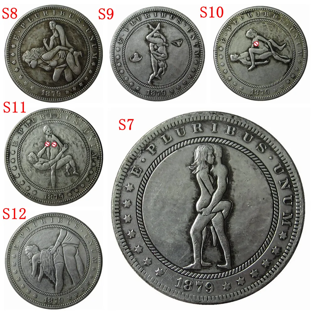 1879-CC Seksi Hobo Paraları ABD Morgan Dolar El Oyma El Sanatları Kopyalama Met Paraları Metal El Sanatları Özel Hediyeler