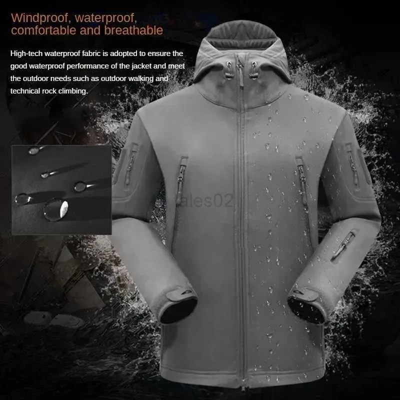 Military Tactical Fleece Jacket For Men Waterproof Winter/Autumn