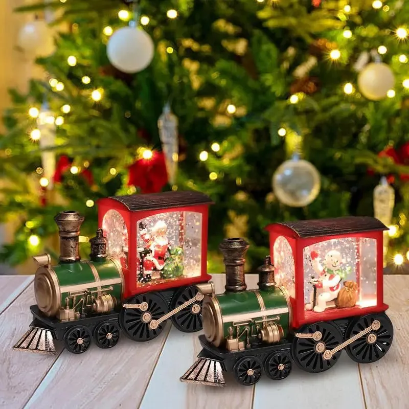 Christmas Light Up Snow Globe – Santa Ornament Lantern | Holiday Decoration With Multicolor Lights