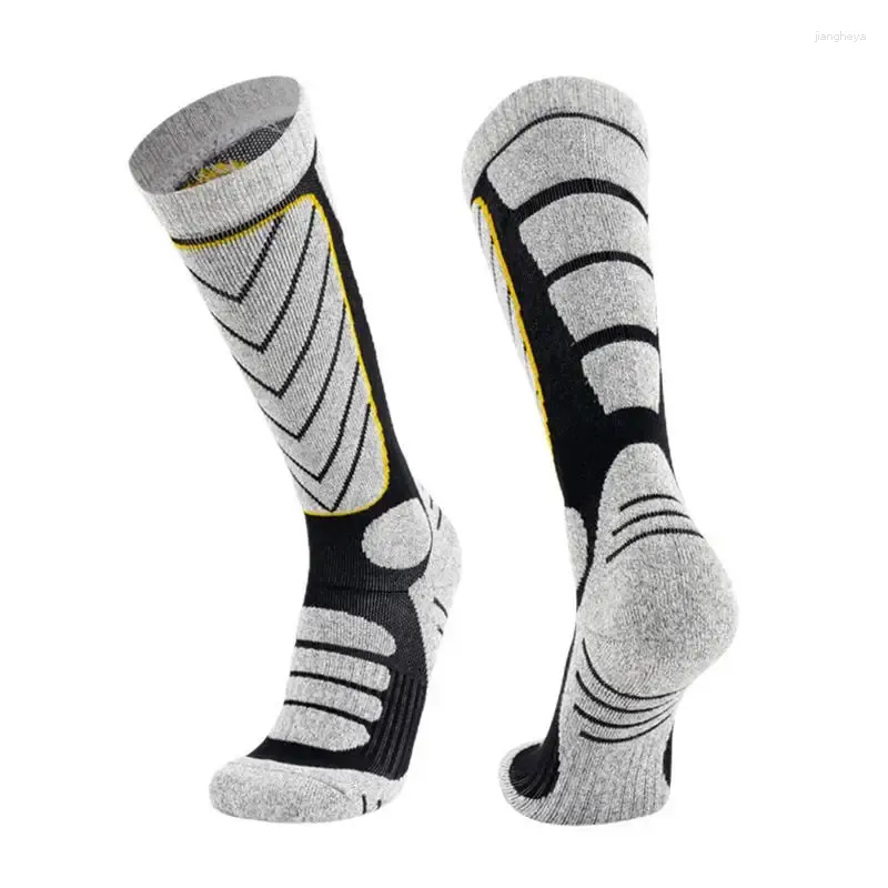 Chaussettes de sport pour hommes, épaisses, chaudes, respirantes, hautes, pour le snowboard, le froid, hiver