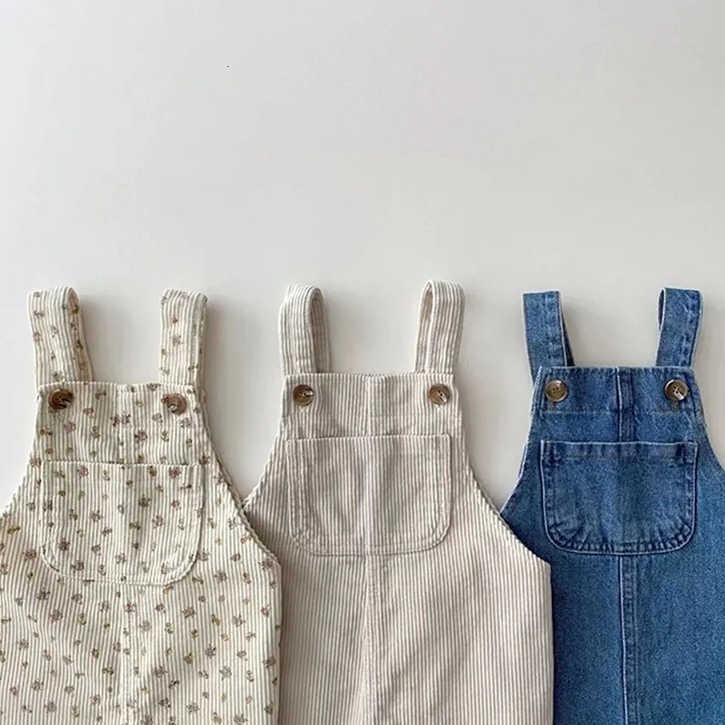 Overalls Toddler Baby Overalls Infant Boys Girls Denim Trousers Clothes Kids Spring Autumn Casual Loose Suspenders Pants Fashion 230414