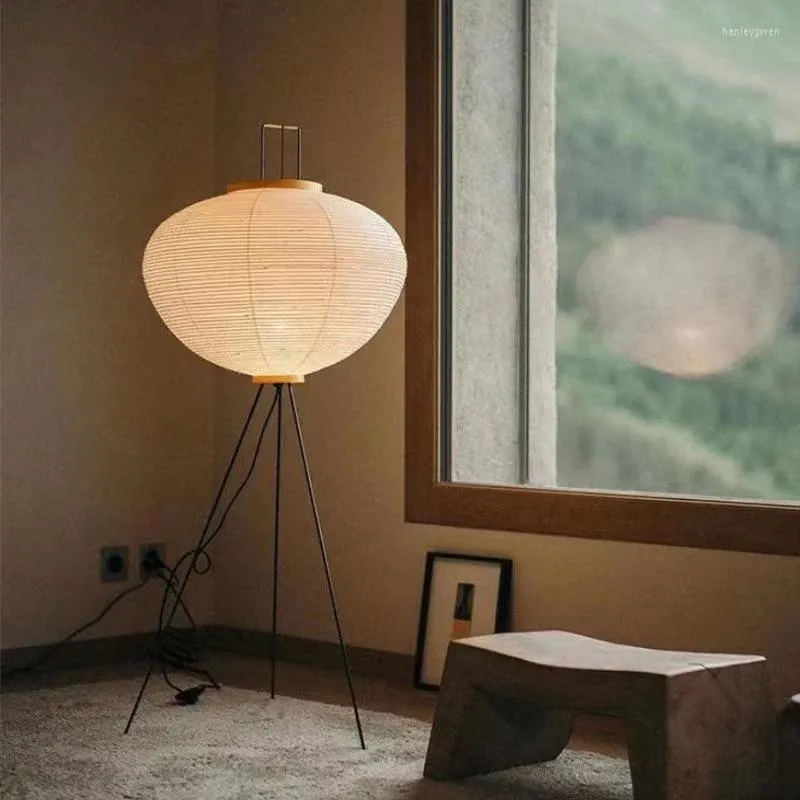 Lampy podłogowe japoński papier minimalistyczny lampa LED Villa Model Studio Art Room Sofa Side Stojące Standing Home Dekoracyjne światła