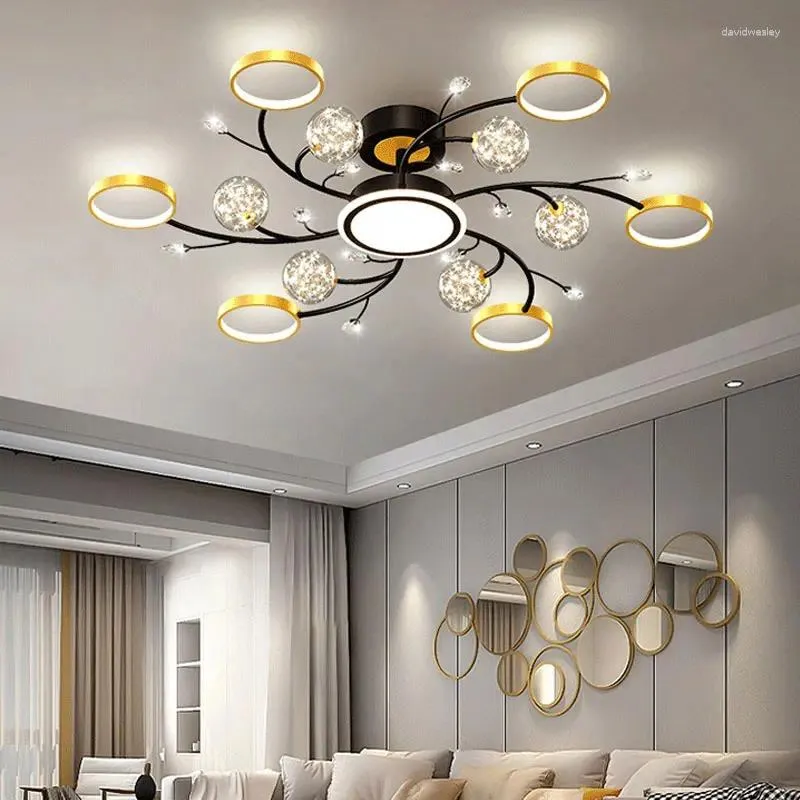 Plafonniers LED moderne anneau circulaire Lustres pour salon salle à manger Loft chambre étude cuisine décor Lustres lampe