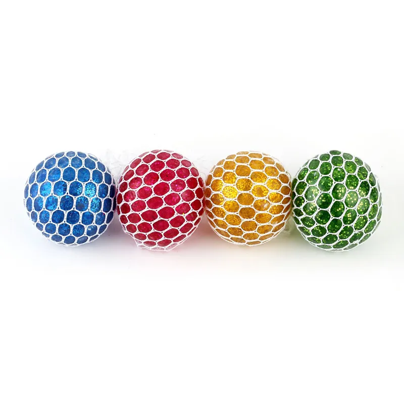6.0CM Size Squishy Ball Fidget Toy Glitter Powder Water Beads Mesh Squish Grape Ball Anti Stress Squeeze Balls Stress Relief Decompression Toys Anxiety Reliever From Hy0110 0.8 DHgate.Com