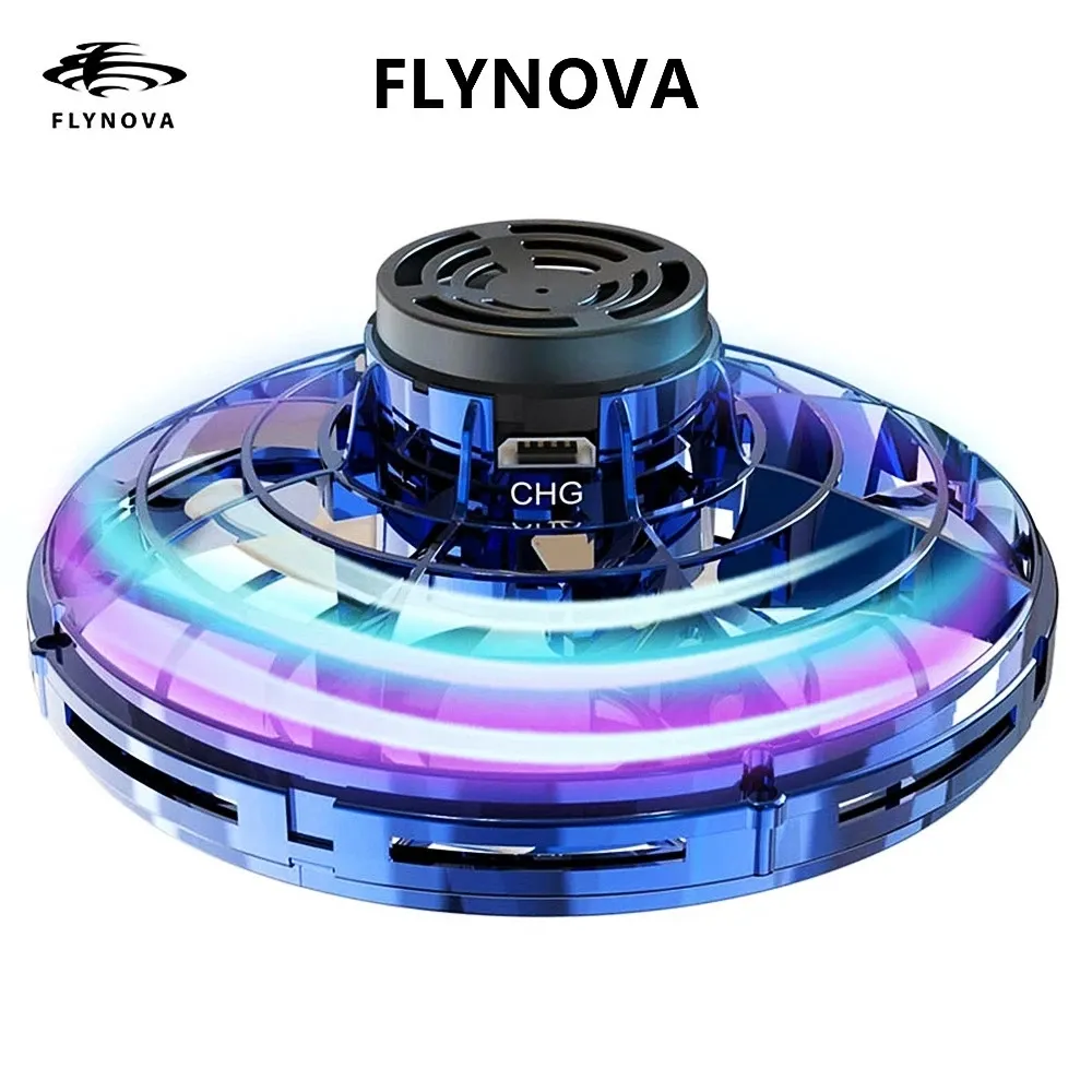 Flynova RC 항공기 미니 플라잉 스피너 부메랑 매직 미니 UFO 드론 플라이 오브 피트 장난감 원래 제품 LT0054