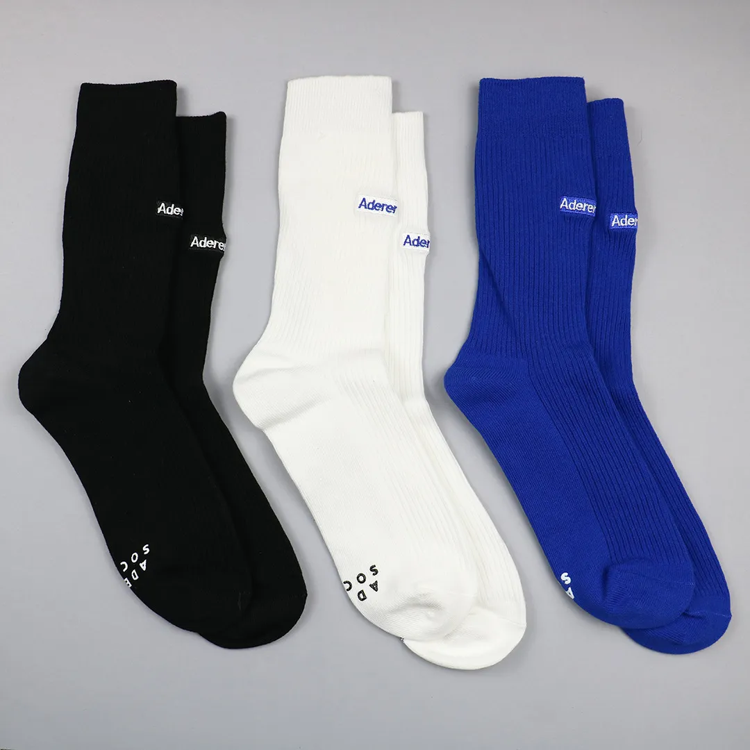 Chaussettes de sport hommes Sport Ader pour femmes broderie lettre Harajuku Skateboard chaussette 230413