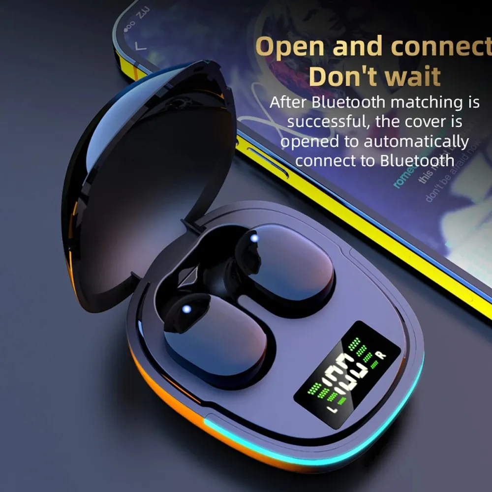 Bluetooth New G9s Stereo TWS 5.1 Earphone Colorful Breathing Light Digital Display Headset i Ear Wireless Headph