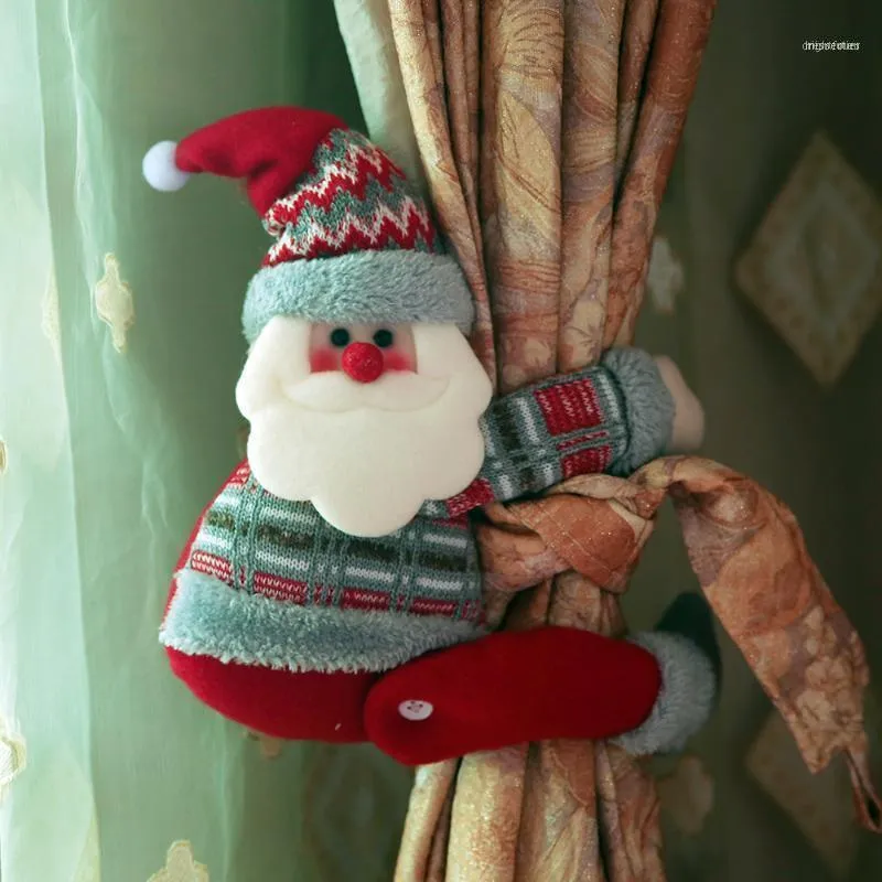 Christmas Decorations Creative For Home Curtain Buckle Large Santa Claus Snowman Doll Window Showcase Ornaments Indoor Decor1