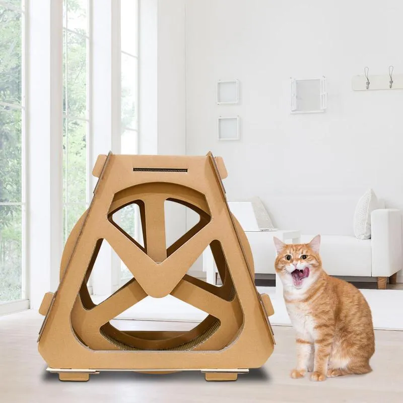 Kattleksaker som kör hjul inomhus löpband möbler roterande leksaksövning