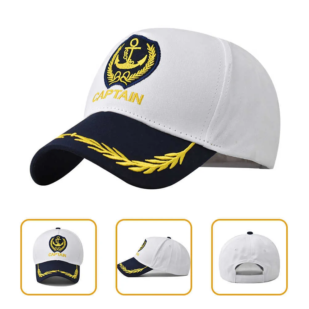 Mens Cotton Sailor Captain Us Navy Baseball Cap For Boating And