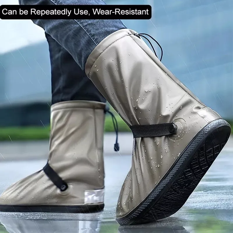 Couvre-chaussures imperméable, portable, réutilisable et