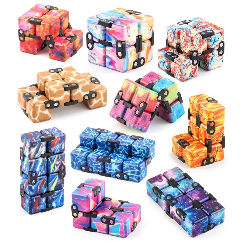 Partihandel Infinity Magic Cube Creative Galaxy Fitget Toys Antistress Office Flip Cubic Puzzle Mini Blocks Decompression Toy lämplig för alla grupper