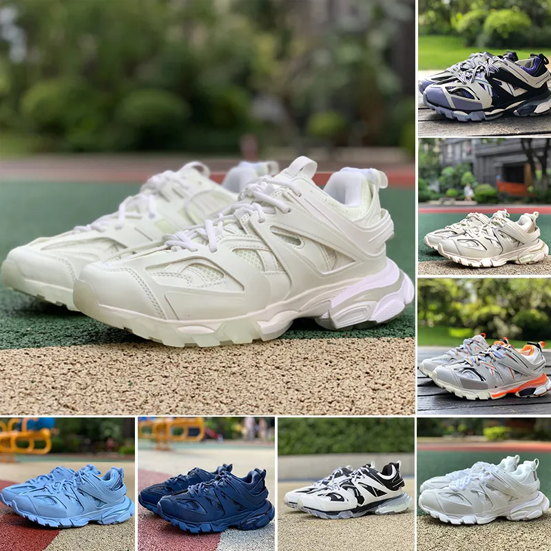 2023 Track 3.0 Men Mulheres Running Shoes 3 Designer de luxo marca Triple White Black Sneakers Gomma Leather Trainer Nylon Impresso Platform Trainers Shoes com Box 36-45
