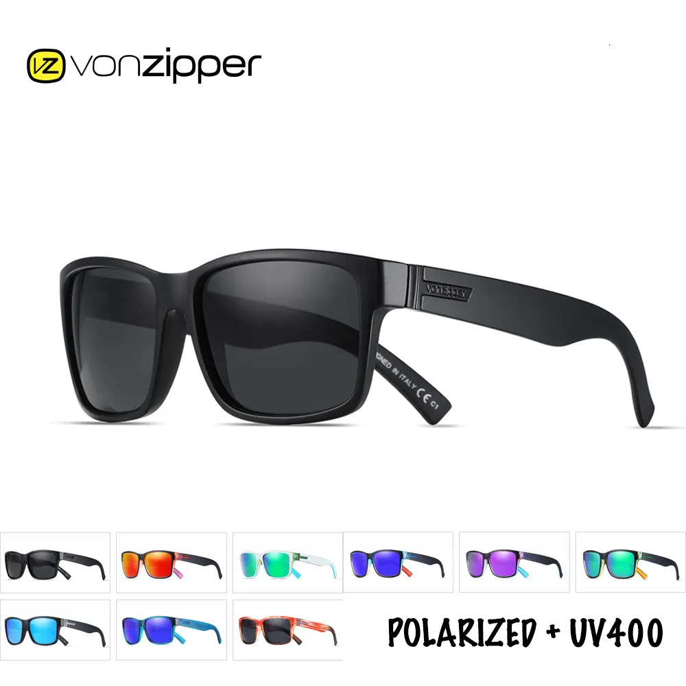 Strame da sole VZ Vonzipper Square Brand Original Brand Porized Mens Sports Sun Glasses da pesca Eyewear Uv400 9 Colori 230414