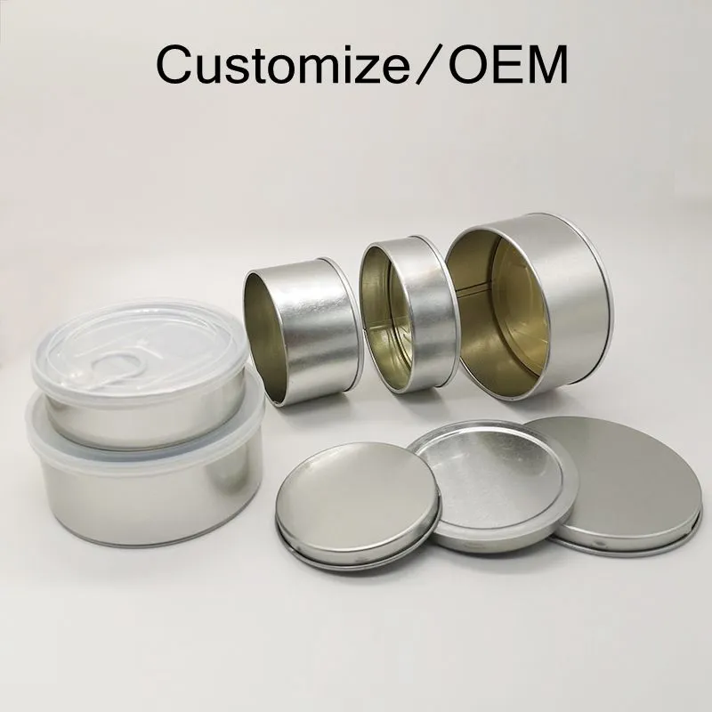 Customize Metal Can 3.5 Gram Empty Tin Cans Packaging Easy Pull Ring Aluminum Food Grade Press In Jars All Size OEM Available Customized Electronic Cigarettes