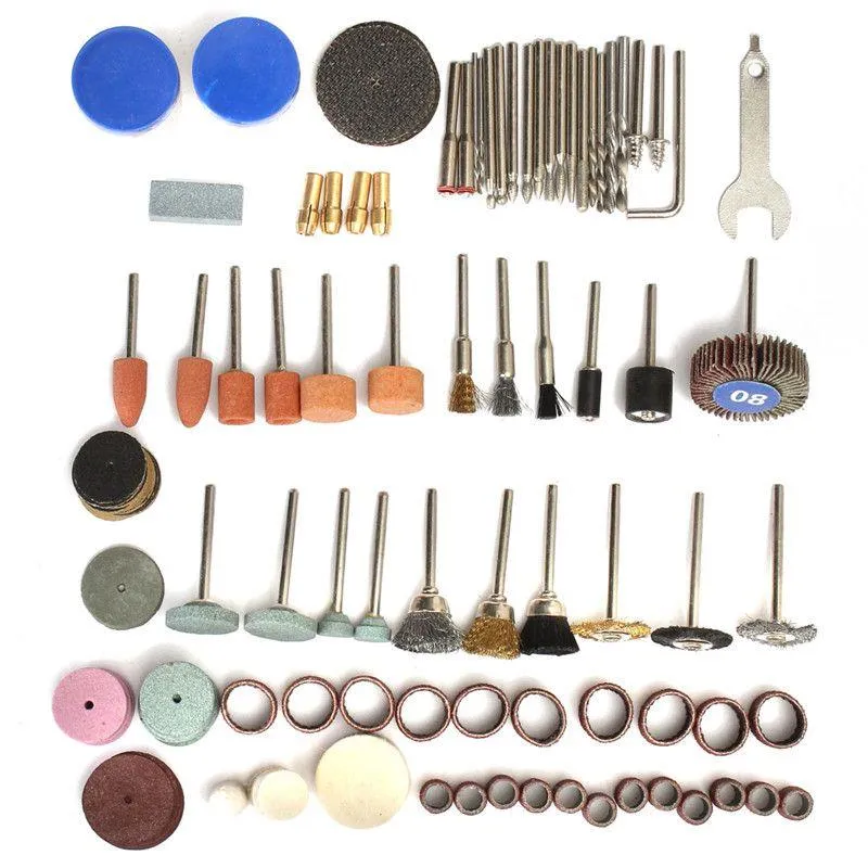 Freeshipping 136 st/parti trä metall mögel gravering elektrisk roterande verktyg tillbehör bit set slipning polsk skärning 1/8 "för drem rmrh