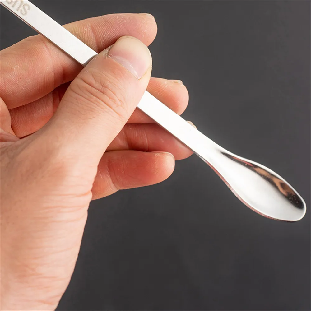 3 Pcs Stainless Steel Mini Teaspoon Short Handle Small Salt Scoop