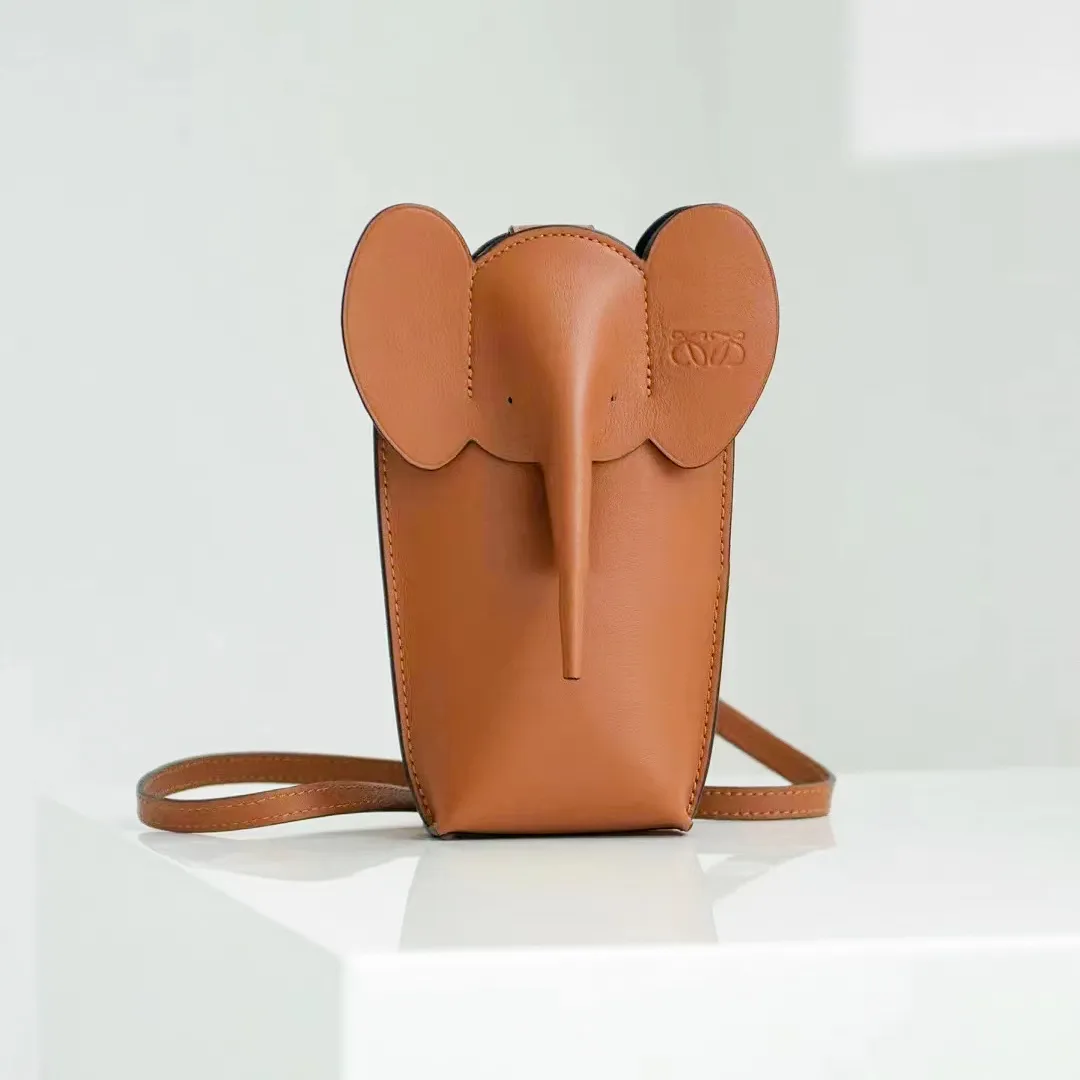 Lady Anagram Elephant Phone Sacs à main de luxe Sacs de créateurs Femmes Cross Body avec bretelles Sacs à main Hommes Fourre-tout en cuir véritable Classique Miroir Qualité Pochette