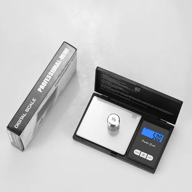 Mini Pocket Digital Scales Silver Coin Gold Jewelry Weigh Balance LCD Electronic Digital Jewelry Scale Balance 100g/0.01g 200g/0.01g 500g/0.01g 1kg/0.1g DHL